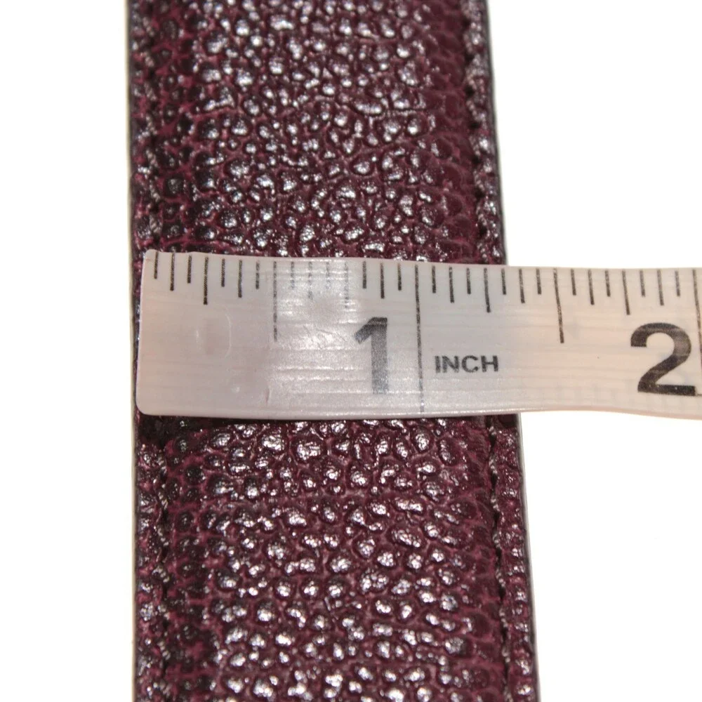 Di Bianco NWT Cut to Size Dress Belt In Dark Red Pebbled Leather One Size